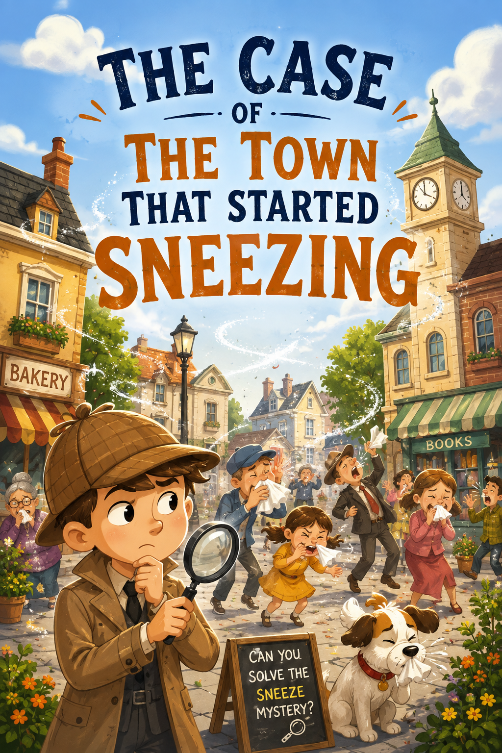 THE CASE OF THE TOWN THAT STARTED SNEEZING cover